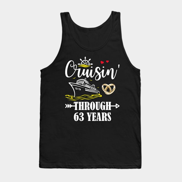 Cruising Through 63 Years Family 63rd Anniversary Cruise Couple Tank Top by Madridek Deleosw